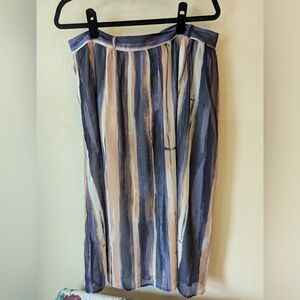 Pink And Purple Striped Women's Skirt 1X